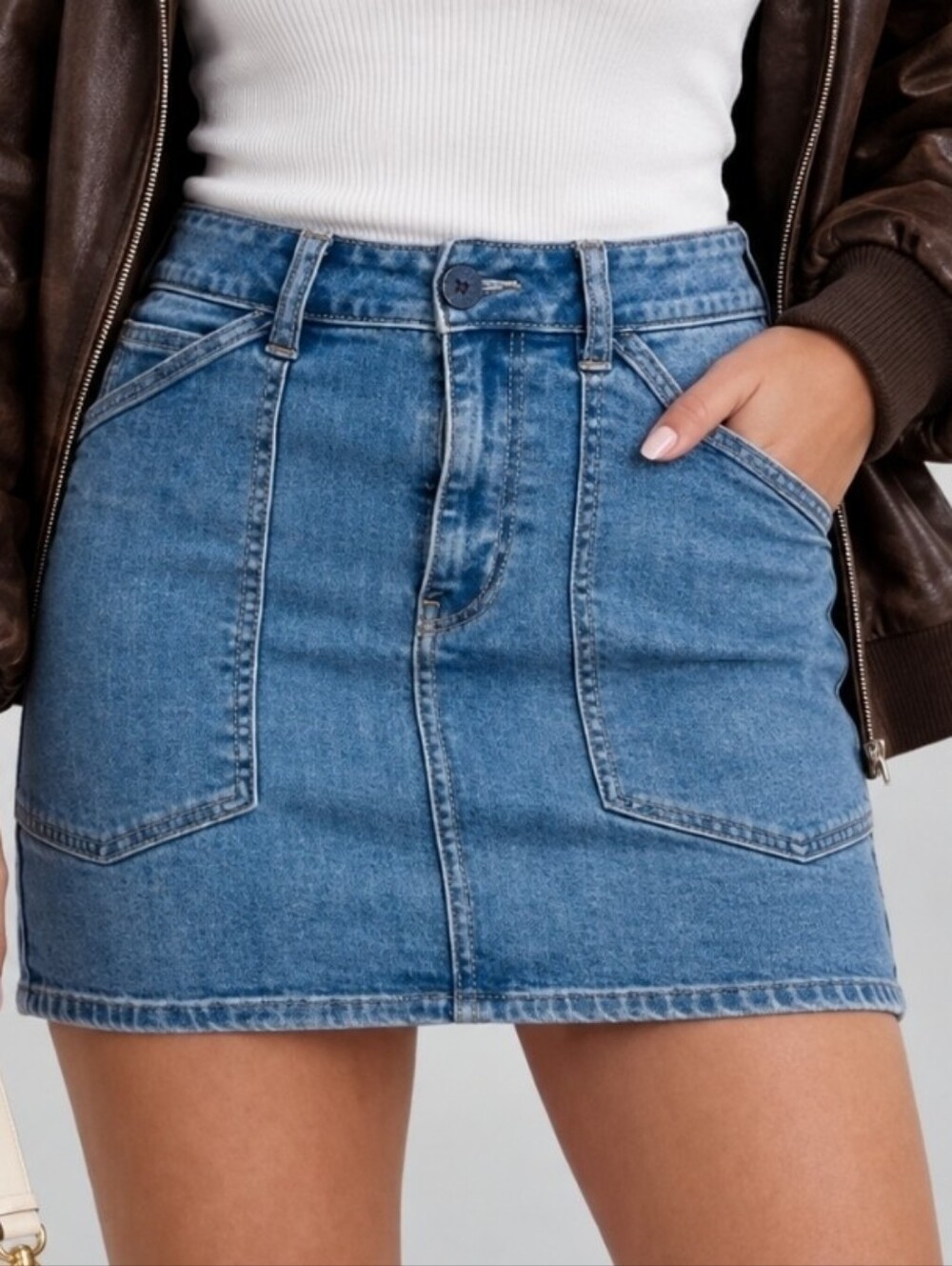 American Eagle Denim Mini Skirt Size 0